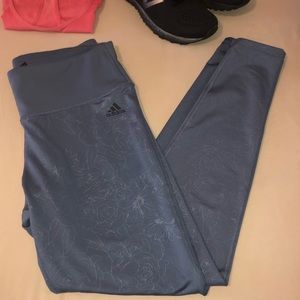 Adidas Climawarm Leggings in Grey, Size Large